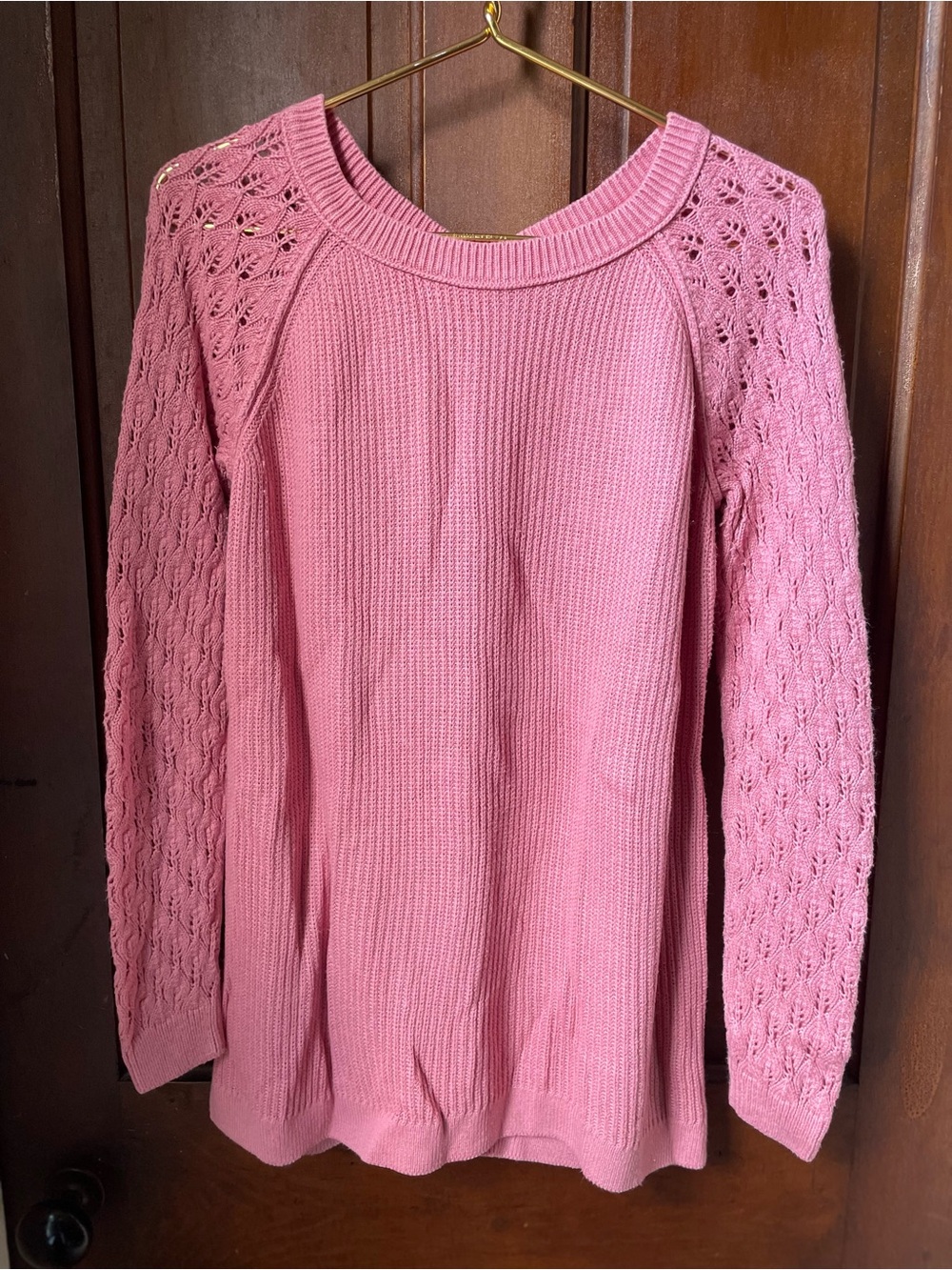 Loft women's medium long sleeve pink sweater